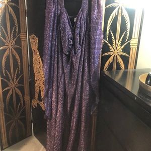 Purple Glitter Evening Gown- Size 6X/7X